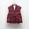 Down Vest New National Standard 90 Down Casual Autumn and Winter Light and Simple Solid Color V-neck Loose Coat
