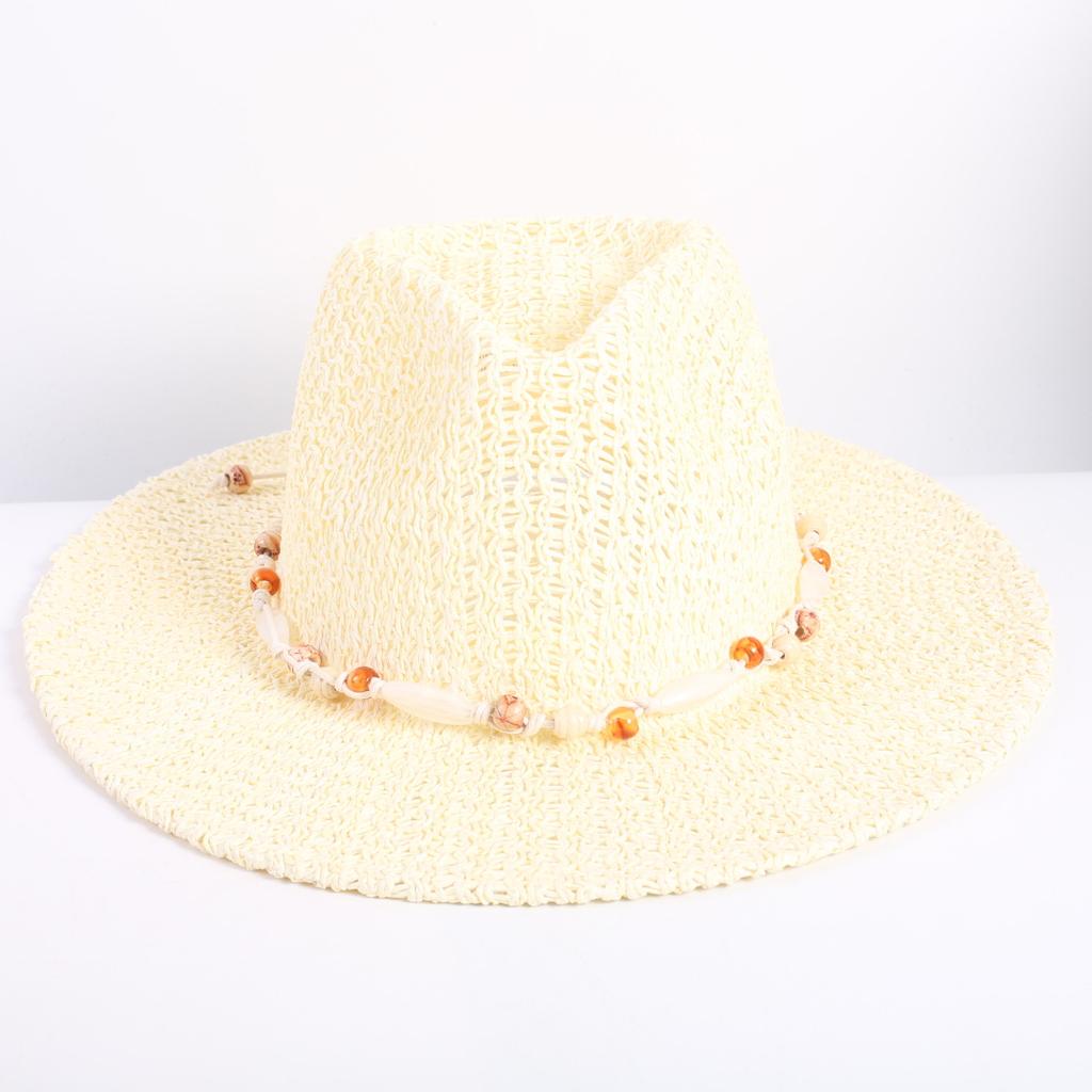 Popolare Cappello di Paglia Classico Western da Cowboy Estivo Vuoto con Ampia Tesa Cappello da Sole Cappello di Paglia Intrecciato a Mano