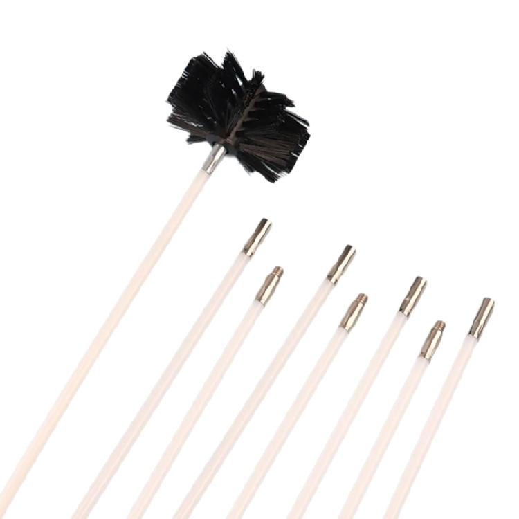 Reliable Cleaning Kit with Flexible Rod and Brush for Chimney & Dryer Pipe Fireplaces Wall Vent Care Hard To Reach Areas