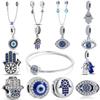 New Blue Eyes Palm Safety Chain Appropriate For European Genuine Bracelets DoItYourself Accessories Elegant Jewellery Copper