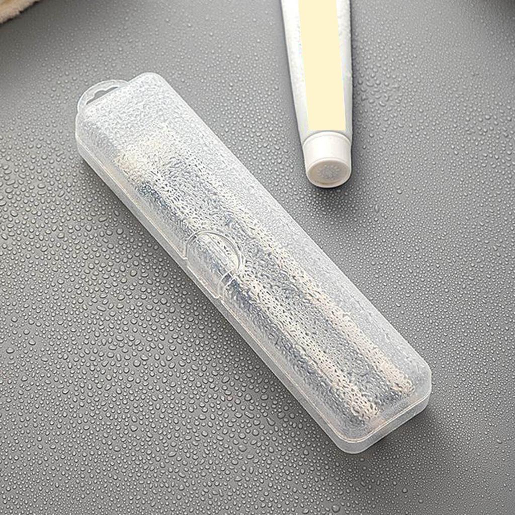 Multifunctional Travel Toothbrush Holder Clear Plastic Cosmetic Organizers Portable Storage Case for Bathroom Use
