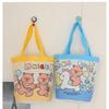 Canvas Bucket Bag Cute Graffiti Childlike Illustration Hand-held Bucket Mommy Storage Bag Bento Bag Work Small Bag