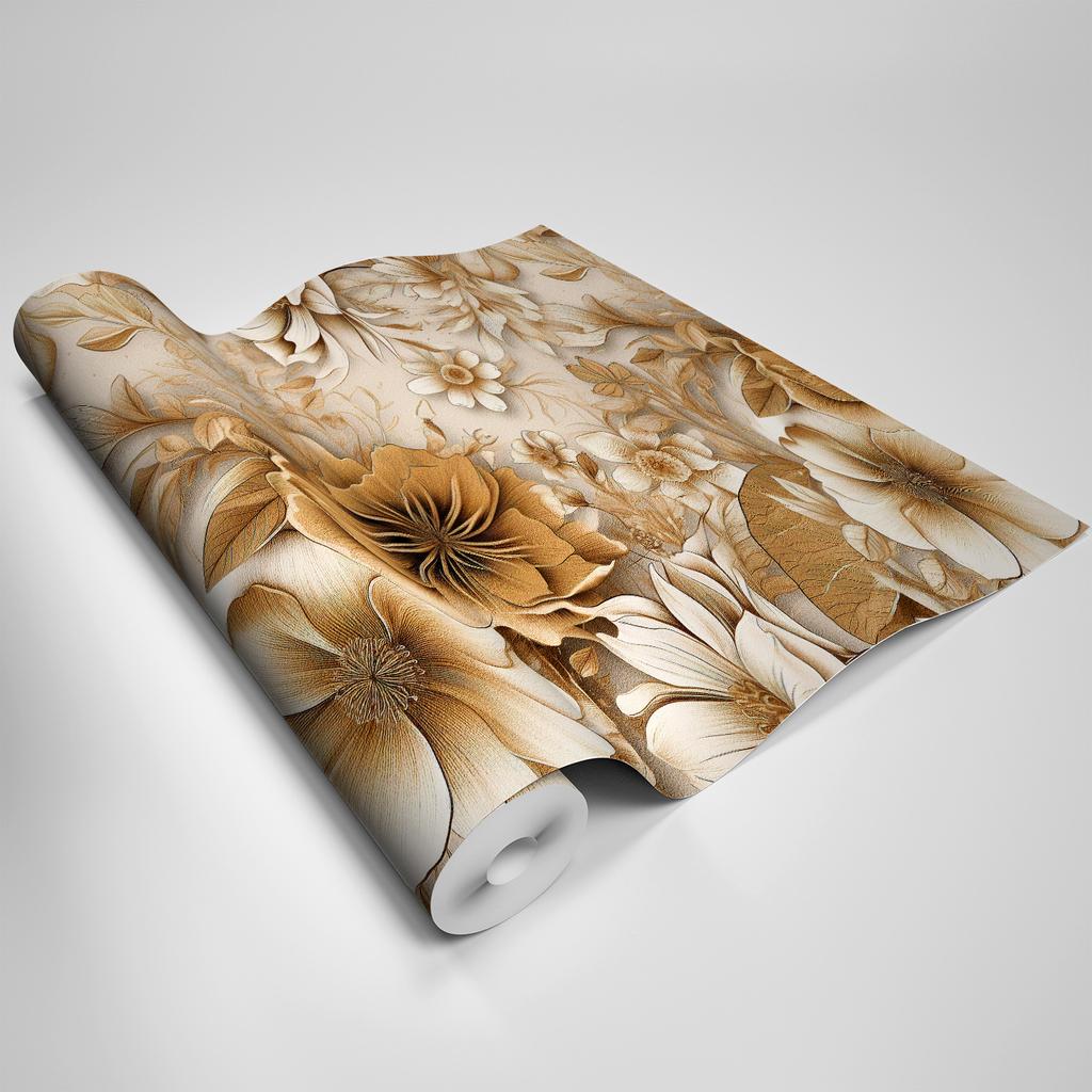 Self-adhesive Textured Wallpaper Wall Decoration for Living Room and Bedroom Plant Waterproof and Wear-resistant Wall Stickers