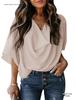 2026 Chiffon V-Neck Loose Casual Top - European & American Style Women's Shirt