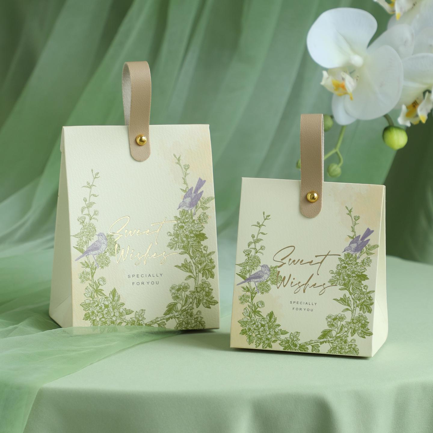 2026 Modern Wedding Candy Box - Fresh Style Gift Bag for Wedding Party Favors Small