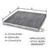 Filtru de aer pentru polen din cabina motorului mașinii 28113-1R100 97133-2E200 pentru Hyundai Accent 4 Veloster Kia Rio 3 2012 2013 2014 2015 2016 2017