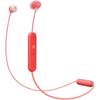 Sony Wireless Earphones WI-C300: Bluetooth Compatible, Up To 8 Hours of Continuous Playback, with Microphone, 2018 Model, Red WI-C300 R