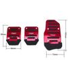 Red Non-Slip Manual Gas Brake Foot Pedal Pad Cover Car Accessories Parts 3Pcs US