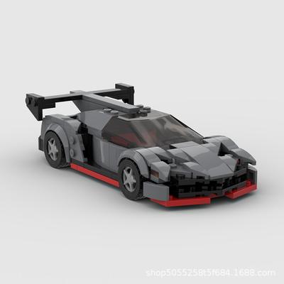 Compatible With Building Blocks MOC 8 Grid Car Poison Racing Lamborghini Supercar Assembled Male