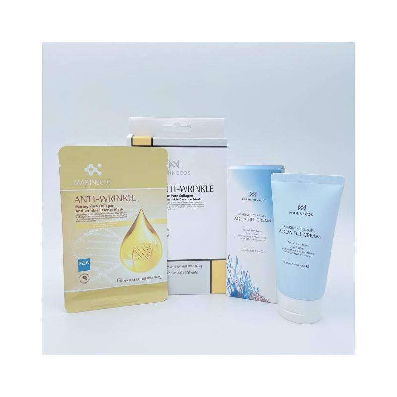 

Крем-пилинг с морским коллагеном + Маска с чистым морским коллагеном (Против морщин) 5 листов