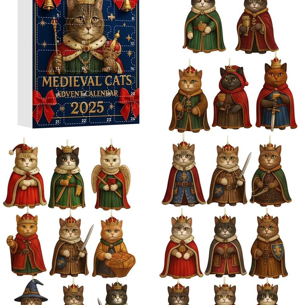 Christmas Grinch Dog Cat Acrylic Advent Calendar With 24 Animal Decorations For Holiday Gift Giving