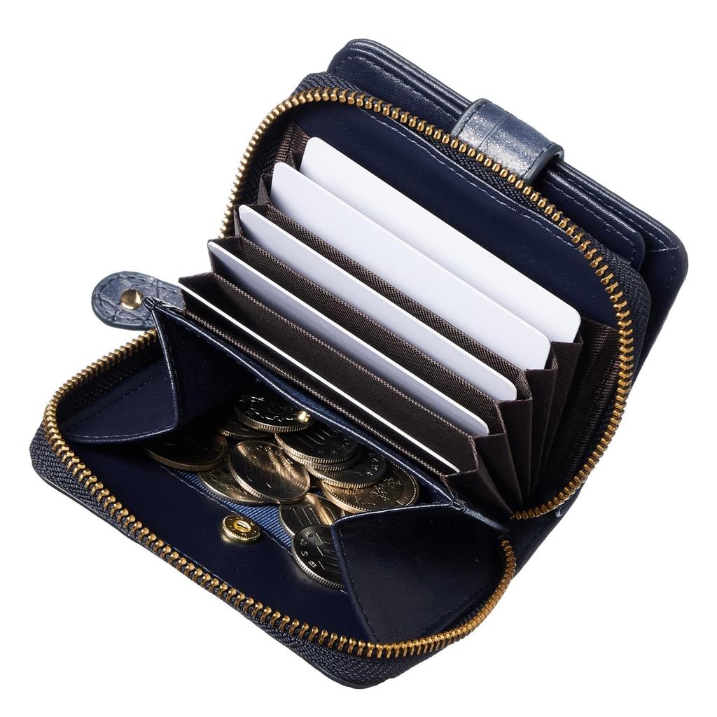 FRANCK ROSSINI Italian-made cowhide SPICE women's bifold wallet. "Looks like a mini wallet, but has the interior of a long wallet." Featured in anan