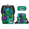 Garten of Bamban Klasse Garten Grund- und Sekundarschüler Rucksack Umhängetasche Federtasche Umhängetasche Dreiteiliges Set