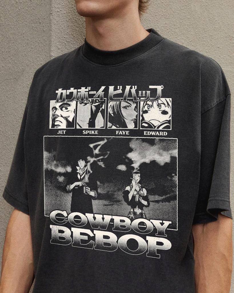 Cowboy Bebop | Anime Street Tee | Oversized Graphic T-Shirt | Vintage Wash