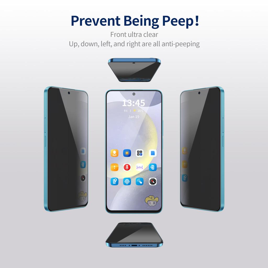 ENKAY HAT PRINCE 2Pcs For Samsung Galaxy S23+ Anti-Spy Privacy Screen Protector Full Coverage