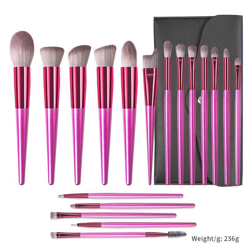 18 Black Makeup Brush Set  High-quality Solid Wood Handle Makeup Brush Complete Set