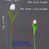 1pcs Mini White Tulip Artificial Flowers, Wedding Home Decor, Realistic Fake Tulips Gifts Birthday Graduation