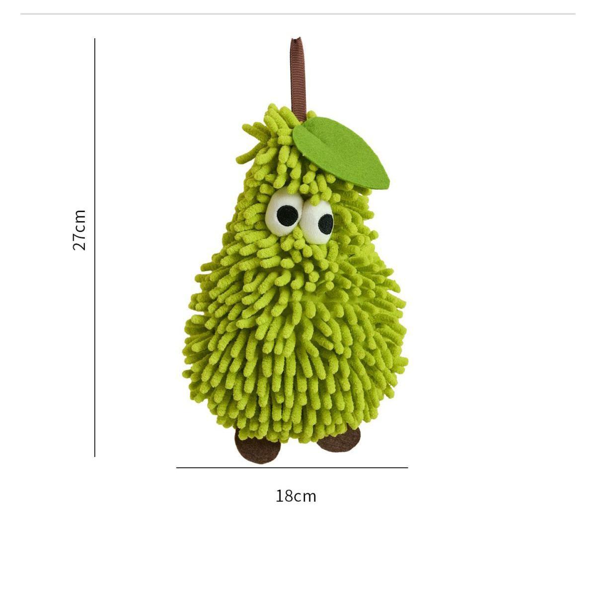 

Полотенце для рук висячее милое мультяшное шенильное кухонное ванная комната впитывающее полотенце вытирающее мяч для рук зелёный