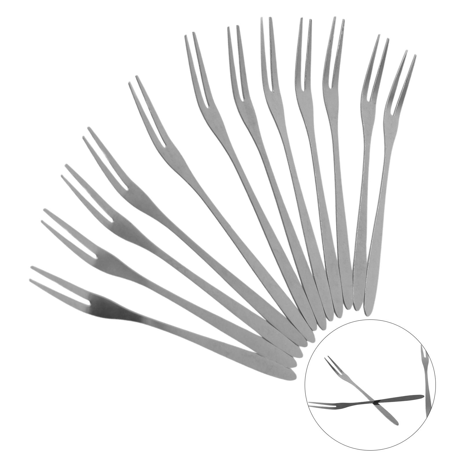 

12.8*0.9cm Fruit Fork 5pcs Camping For Family Restaurant 12PCS