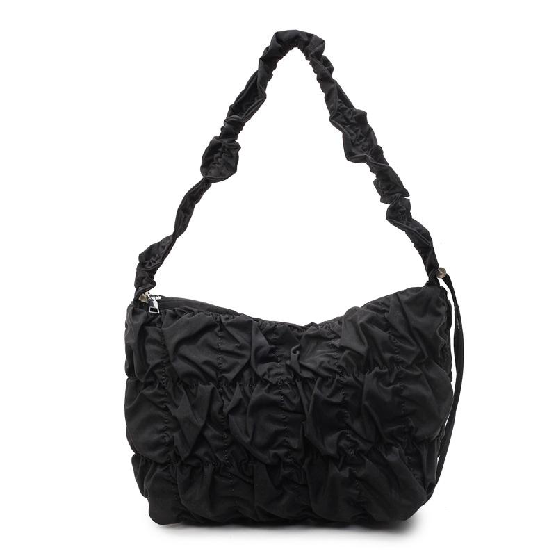 New versatile pleated cloud bag women's underarm bag niche hand carry bubble bag shoulder messenger bag