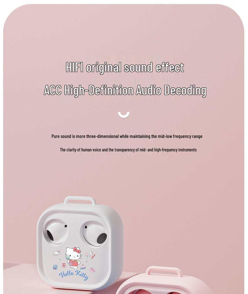 Sanrio H19 Hello Kitty Cute Wireless Bluetooth Headphones - Ideal Gift for Students and Parties