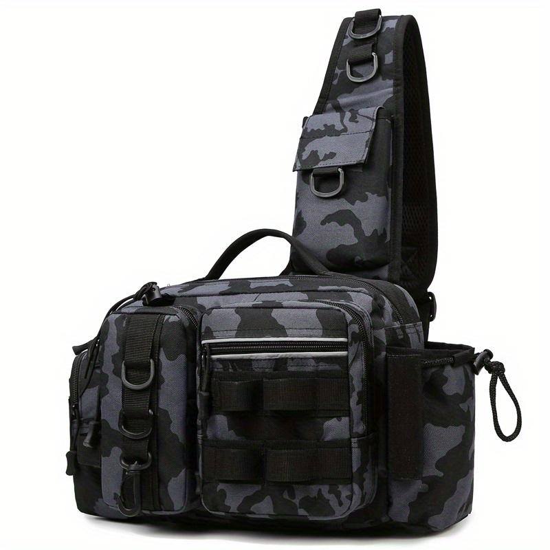 Mochila de pesca multifuncional impermeable para pesca, escalada, senderismo y acampada: práctica bolsa de almacenamiento para aparejos con múltiples compartimentos