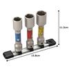 TONE Quick Fit Thin Long Wheel Nut Socket Set with Includes 3 Pieces Protector, HAPQF303LN, 9.5mm (3/8") Drive,