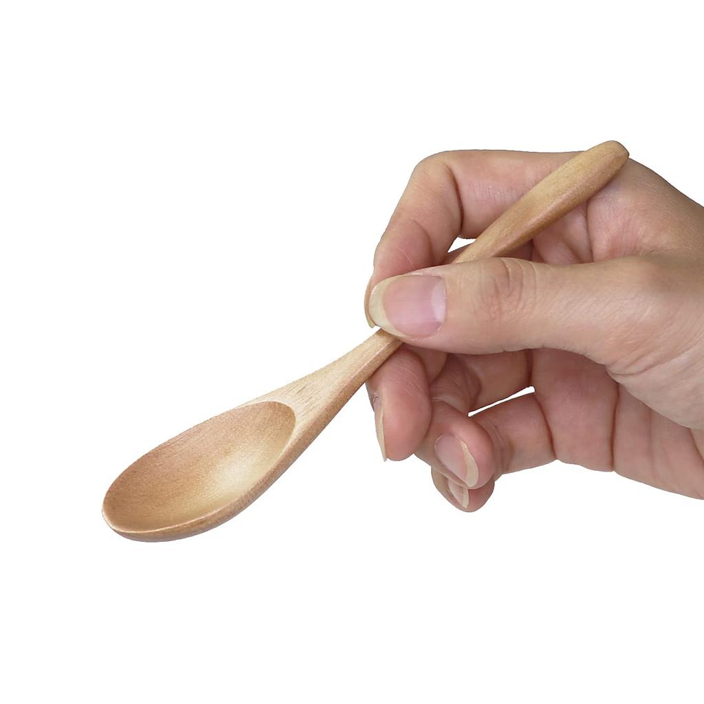 Osaka Choseido Wooden Coffee Set of Natural Wood Spoons, Small, 14.5cm Length, 3,
