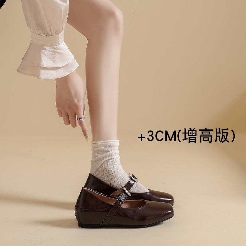 

French-style American Buckle Shallow Single Shoes Women s 2026 New Comfortable and Versatile 40 коричневий