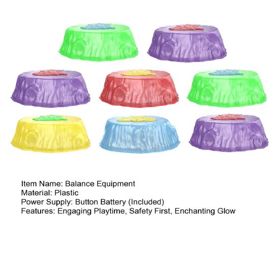 6/8Pcs Light Up Balance Stepping Stones for Kids Non-Slip Glow-in-the-Dark Balance Stepping