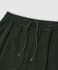 LEMAIN SECOND Single-Pleat Wide Corduroy Elastic Pants [Khaki]