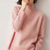 2024 New Women's Cashmere Half-High Collar Loose Knit Sweater - Autumn Winter Versatile Pullover
