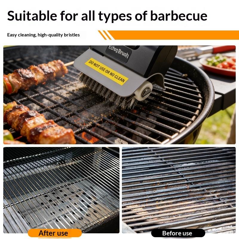 Rechargeable Electric BBQ Grill Brush with Stainless Steel for Efficient Wireless Cleaning