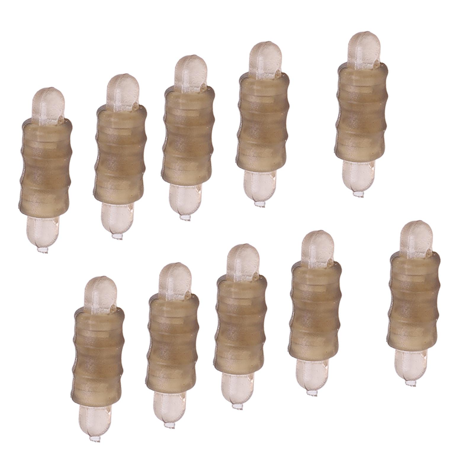 

10PCS Silicone Fishing Gadgets Bait Cage Connector Carp Cable Set Bait Thrower Feeder PartsS