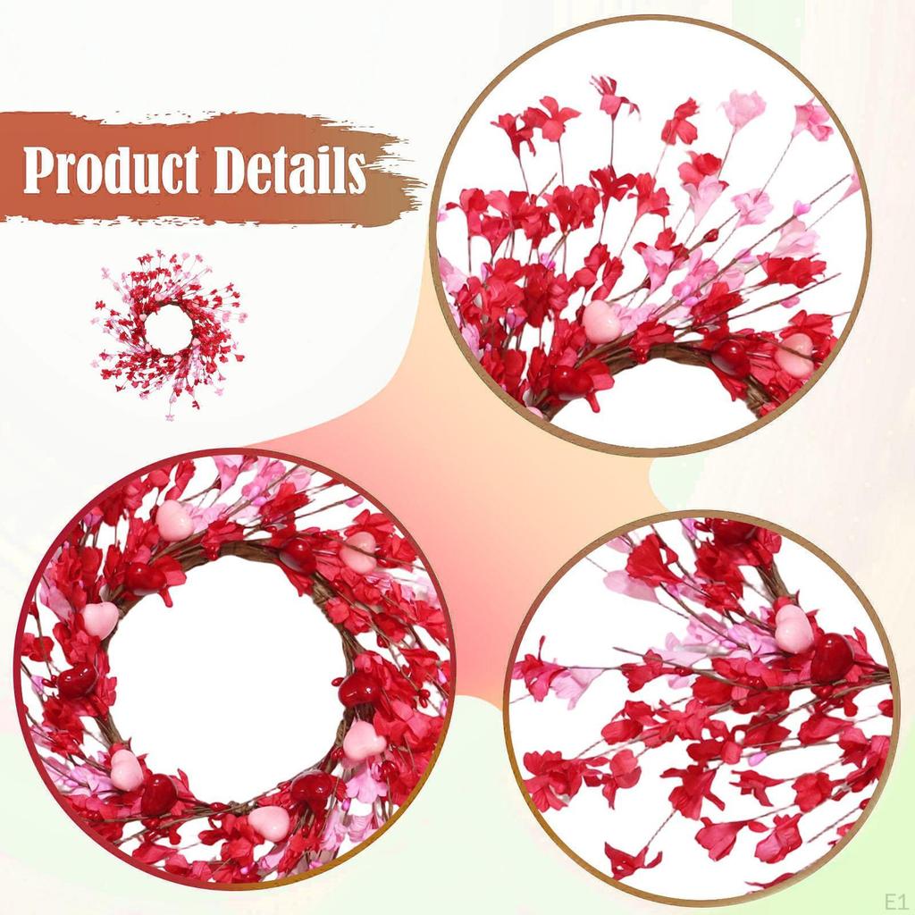 Valentinstag Kranz Girlande Valentinstag Deko Romantischer Hängeornament Vordertür für