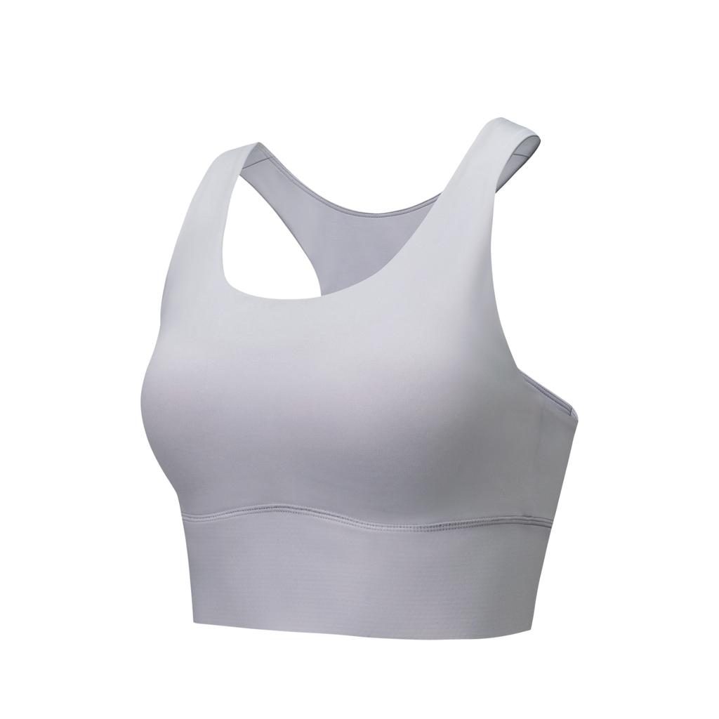 Anta Womens Training Fitness Bra Autumn 2025 Women Underwear Jacquard-Gray 962537101-2