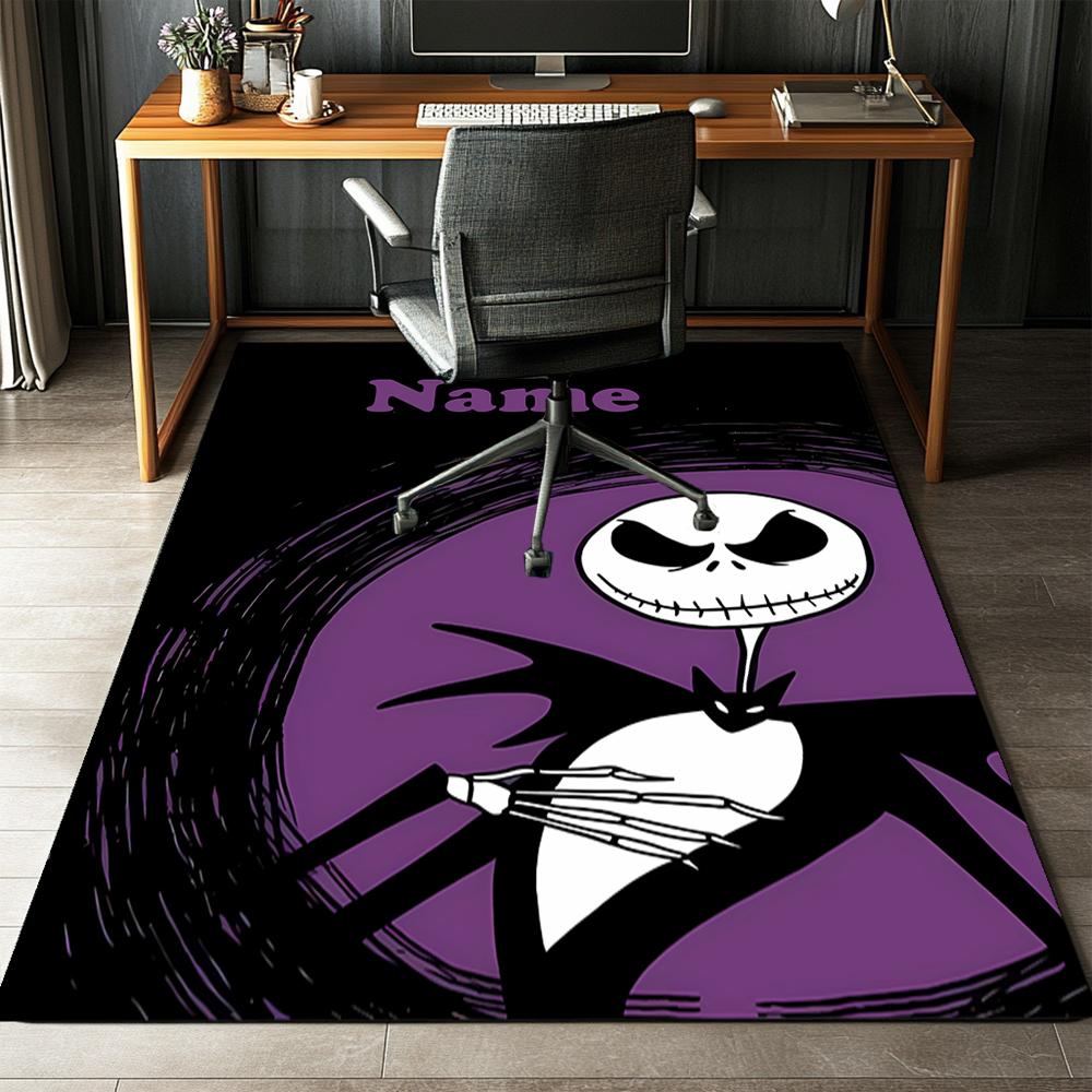 Custom Name The Nightmare Before Christmas Printed Carpet,Rug for Office Chair Living Room Bedroom Kitchen Room Decor Gifts.