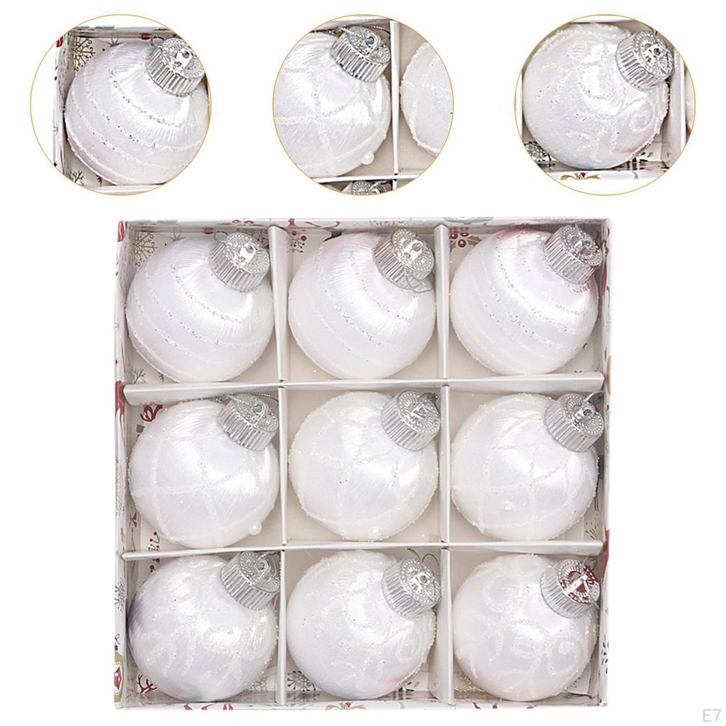9 Pieces Christmas Ball Decorations Home Decor Pendants Xmas Tree Hanging Ornaments for Festival