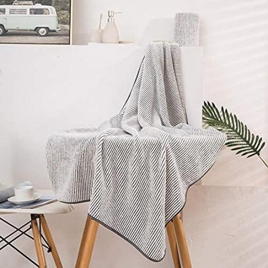 Microfiber Bath Towel, Soft and Super Absorbent Bathroom Shower Towel, Plush Drying Off Towel, Multipurpose Use for Hotel, Gym, Sports, Swimming,