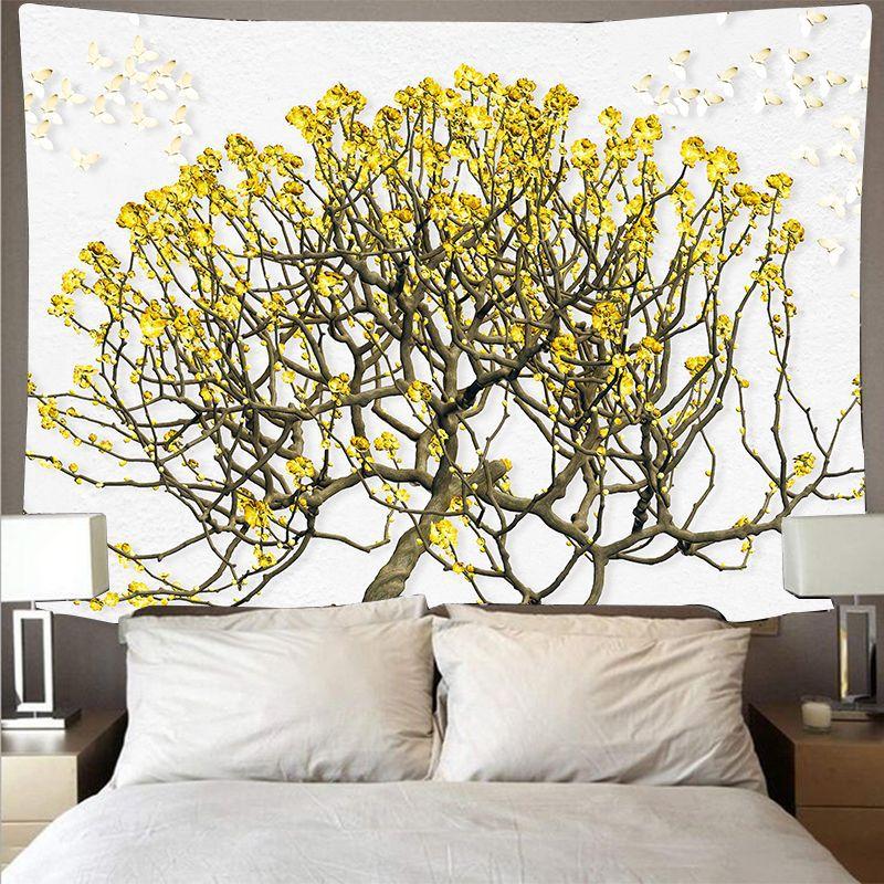 Chinese Style Hanging Cloth Scenery Background Art Painting Decor Lotus Goldfish Wall Carpet Home Decoration Gilding Tapestry