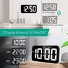 LED Alarm Clock Digital Wall Clock Super-size 10.8" Electronic Desk Clock Time Week Display Bedroom Home Decoration NIDITON