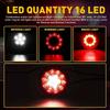 2X 4" Round Red/White 16-LED Truck Trailer Stop Brake Turn Signal Tail Lights EB