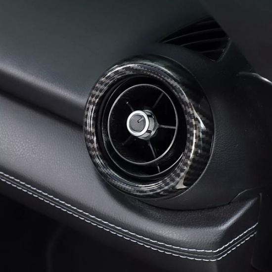 ABS Carbon Fiber Interior Dash Air vent Frame Trim Fits Mazda MX-5 Miata 2016-23