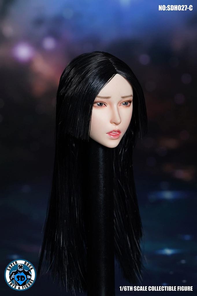 [Tbmodel] Super Duck 1/6 Scale Figure Bishoujo Head, Moe Moe Cute Female Head Accessory, Hair Root Type, SDH027C