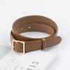 Square Buckle Genuine Leather Women's Belt 2.8 Cowhide with Jeans Casual Pants Decorative Women's Versatile Belt