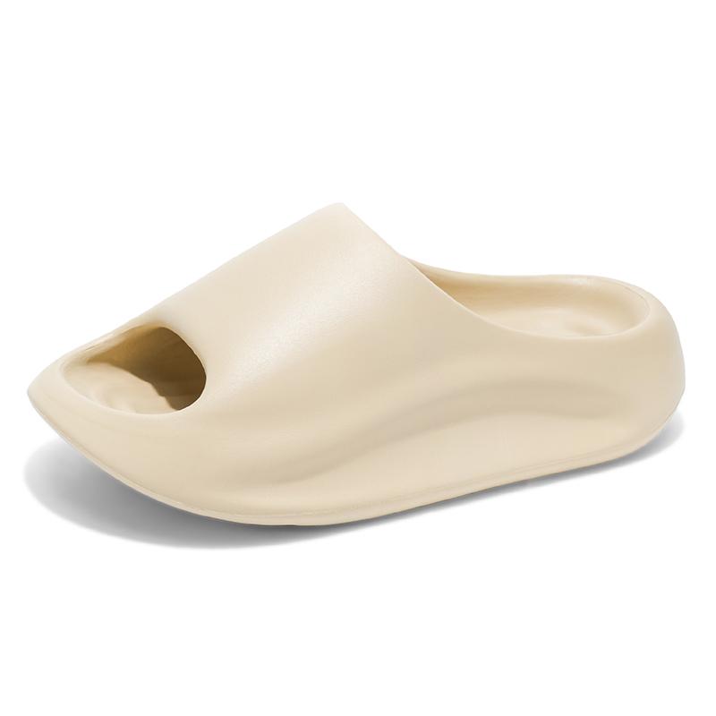 Sommer Dicke Sohle Höhensteigernd Weiche Eva Hausschuhe Für Paare Einfarbige Modische Hausschuhe Outdoor Freizeit Sandalen