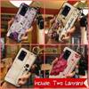 Back Cover Soft Case Phone Case For Oukitel C21 Dirt-resistant Lanyard Durable Phone Holder Fashion Design Flower Ring