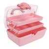 Hair Accessories Storage Box with Transparent Lid Layered Compartments Folding Craft Organizers for Girls Headbands