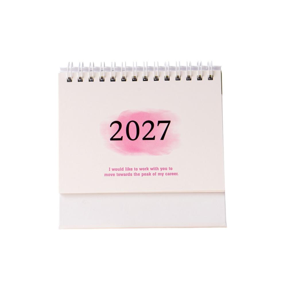 Yearly Agenda 3 Sizes Planning Desk Calendar Standing Flip Calendar Holiday Small Gift