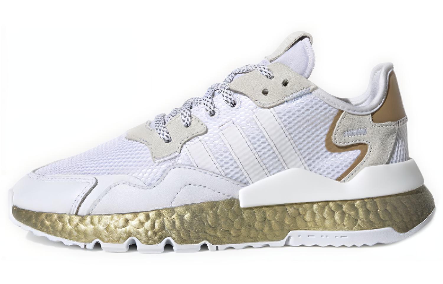 Adidas Wmns Nite Jogger  White Gold Metallic  Women s FV4138 38.5